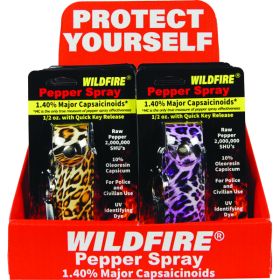 Wildfire 1/2oz Leatherette Pepper Spray Counter Display