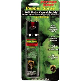 Pepper Shot 1.2% MC 4 oz pepper spray stream