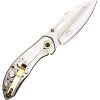 Assisted Open Folding Pocket Knife Gold Trim