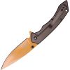 Folding Pocket Knife Grey Handle Orange Blade