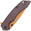 Folding Pocket Knife Grey Handle Orange Blade