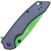 Open Folding Pocket Knife with Grey/Green