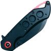 Folding Pocket Knife Black Handle w/ Red Accents