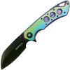 Folding Pocket Knife Rainbow w/ Black Accents