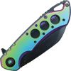 Folding Pocket Knife Rainbow w/ Black Accents