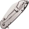 Folding Pocket Knife Silver w/ Black Accents