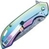 Open Folding Pocket Knife with American Flag