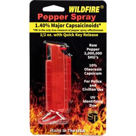 Wildfire 1.4% MC 1/2 oz pepper spray case red