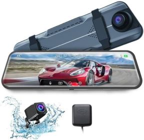 Front and Rear Mirror Dual Dash Cam Voice Control