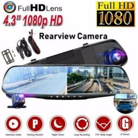 Rearview Mirror Dual Dash Cam