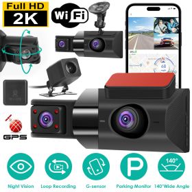 3 Channel Dash Cam GPS Loop Recording