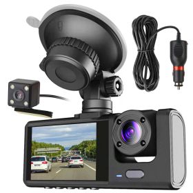 3 Channel DashCam Front Inside Rear Camera