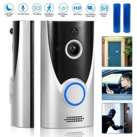 WiFi Video Doorbell Wireless Security 2-way talk (Color: White)