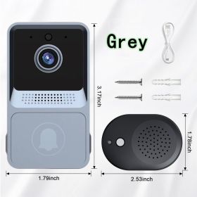 Intercom WIFI Security Alarm Camera Doorbell (Color: Z20 Grey, Ships From: China)