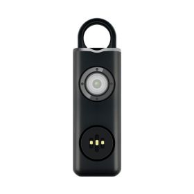 USB Chargeable Personal Safety Alarm Key Chain (Color: Black)