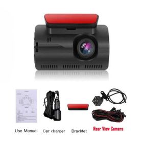 HD Car DVR 2 Lens Hidden Dash Cam (Sd Card Memory: nan, Color Name: front and rear)