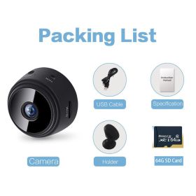 Mobile Report View Surveillance Camera (Color: Black 64G SD Card)