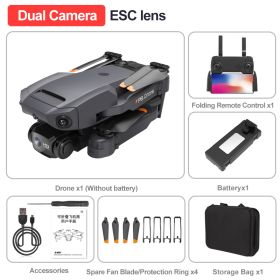 P8 Drone 4K With ESC HD Dual Camera 5G Wifi FPV (Color: Dual BK ESC 1B)