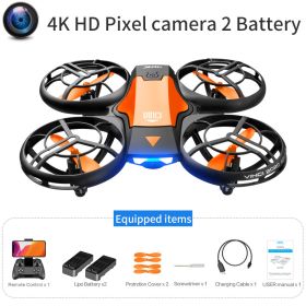 V8 Drone HD Camera FPV Foldable Quadcopter (Color: 4K HD camera 2B7)