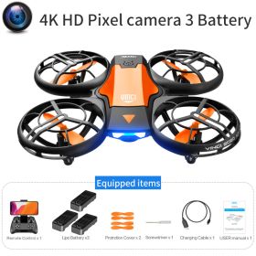 V8 Drone HD Camera FPV Foldable Quadcopter (Color: 4K HD camera 3B8)