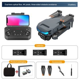 Drone 4K Double Camera HD XT9 WIFI FPV (Color: Black 4K 3B Cam, Ships From: China)