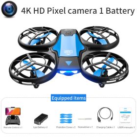 V8 Drone HD Camera FPV Foldable Quadcopter (Color: 4K HD camera 1B)