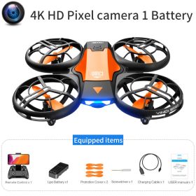 V8 Drone HD Camera FPV Foldable Quadcopter (Color: 4K HD camera 1B6)