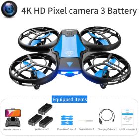 V8 Drone HD Camera FPV Foldable Quadcopter (Color: 4K HD camera 3B)