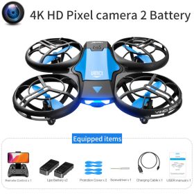 V8 Drone HD Camera FPV Foldable Quadcopter (Color: 4K HD camera 2B)