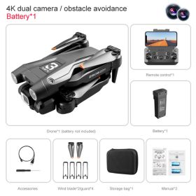 MiNi Drone 4K HD Camera Optical (Color: Black 4K 1B)