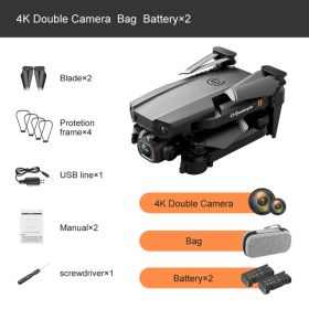 Drone 4k 2-Camera HD XT6 WIFI FPV Helicopter (Color: Dual 4K 2B Bag)