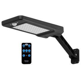 Solar Wall Light Motion Sensor w/Remote (Color: Black)